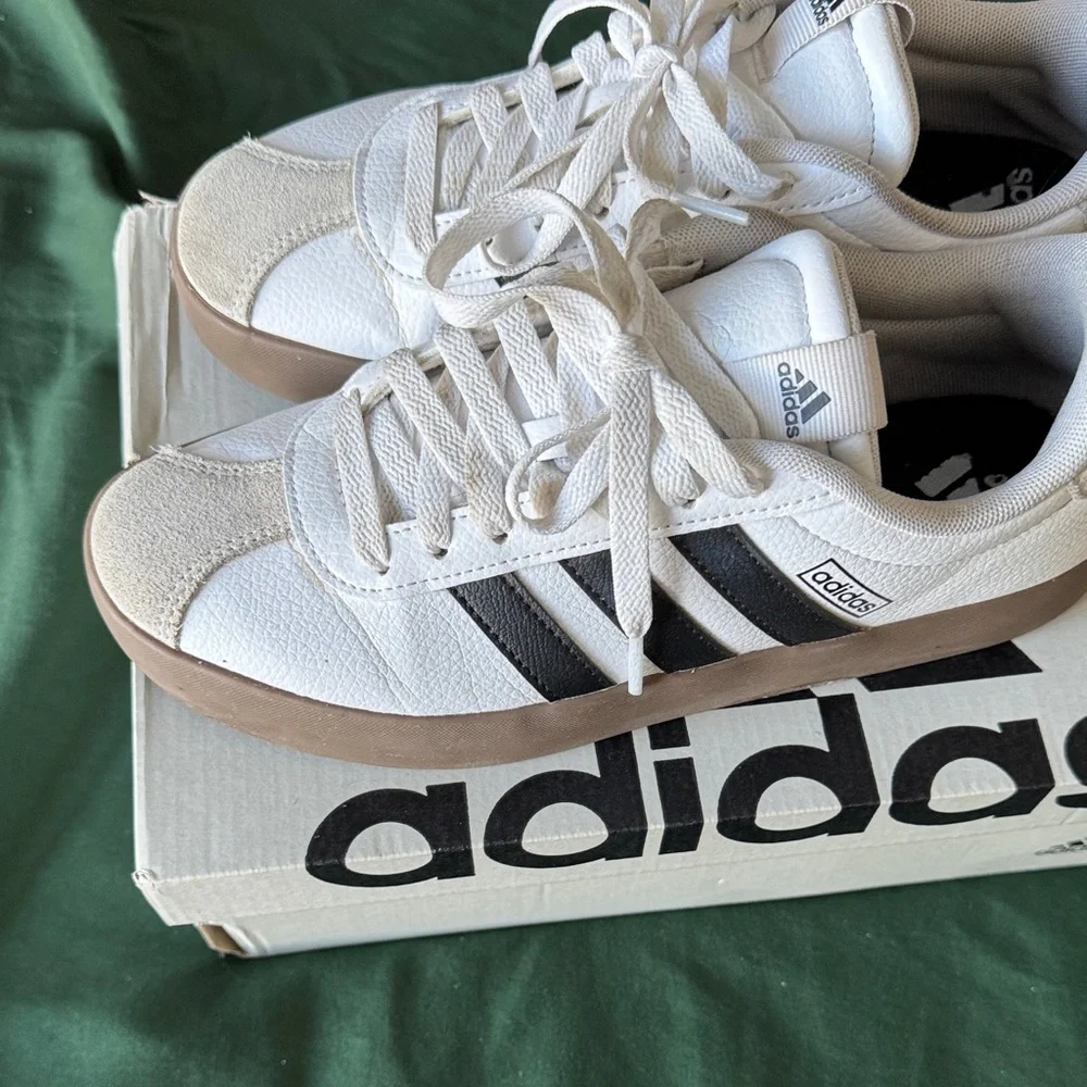 Adidas VL Court 3.0 White Sneakers - Picture 3 of 9